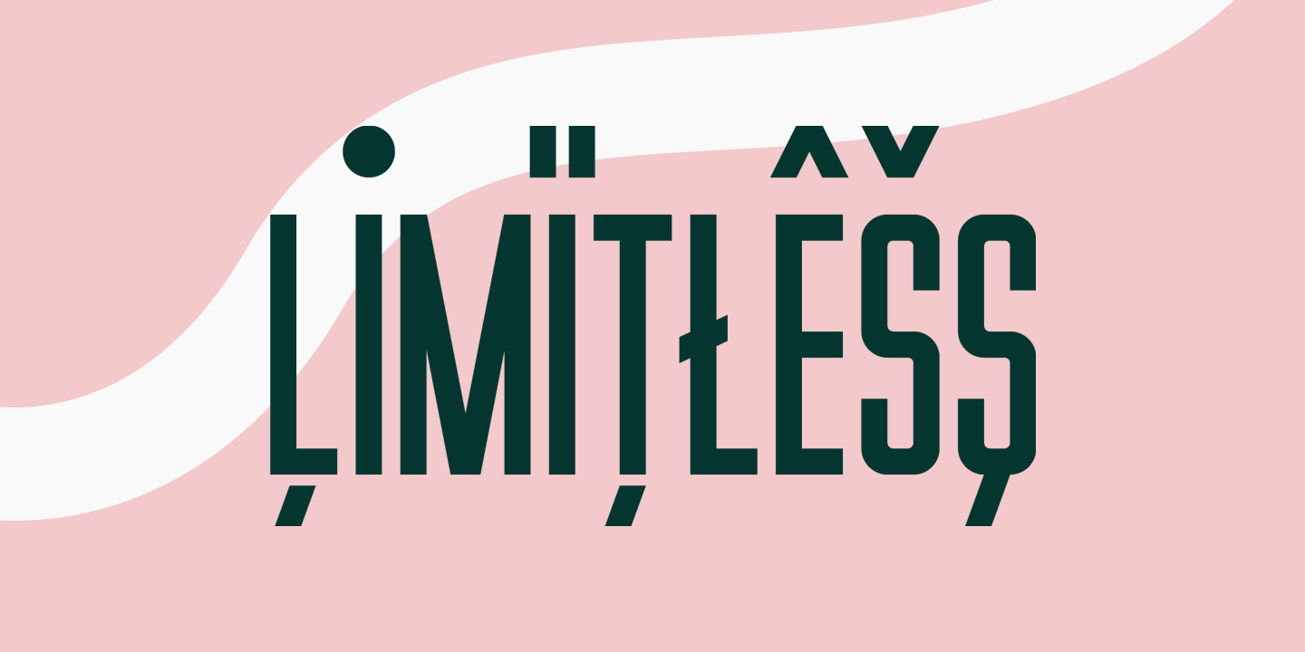 Beispiel einer Limitless Bold-Schriftart